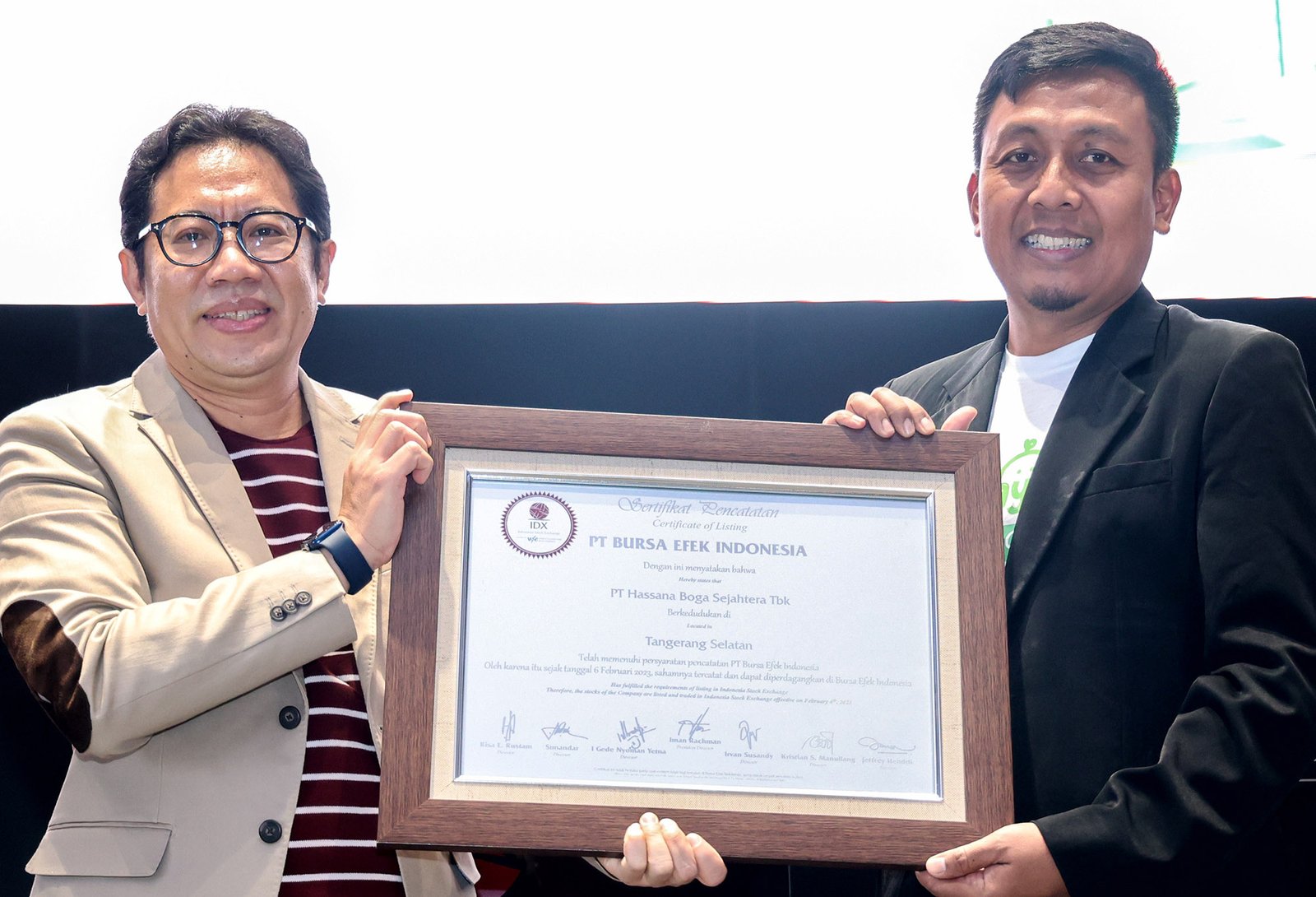 Listing Perdana PT Hassana Boga Sejahtera Tbk