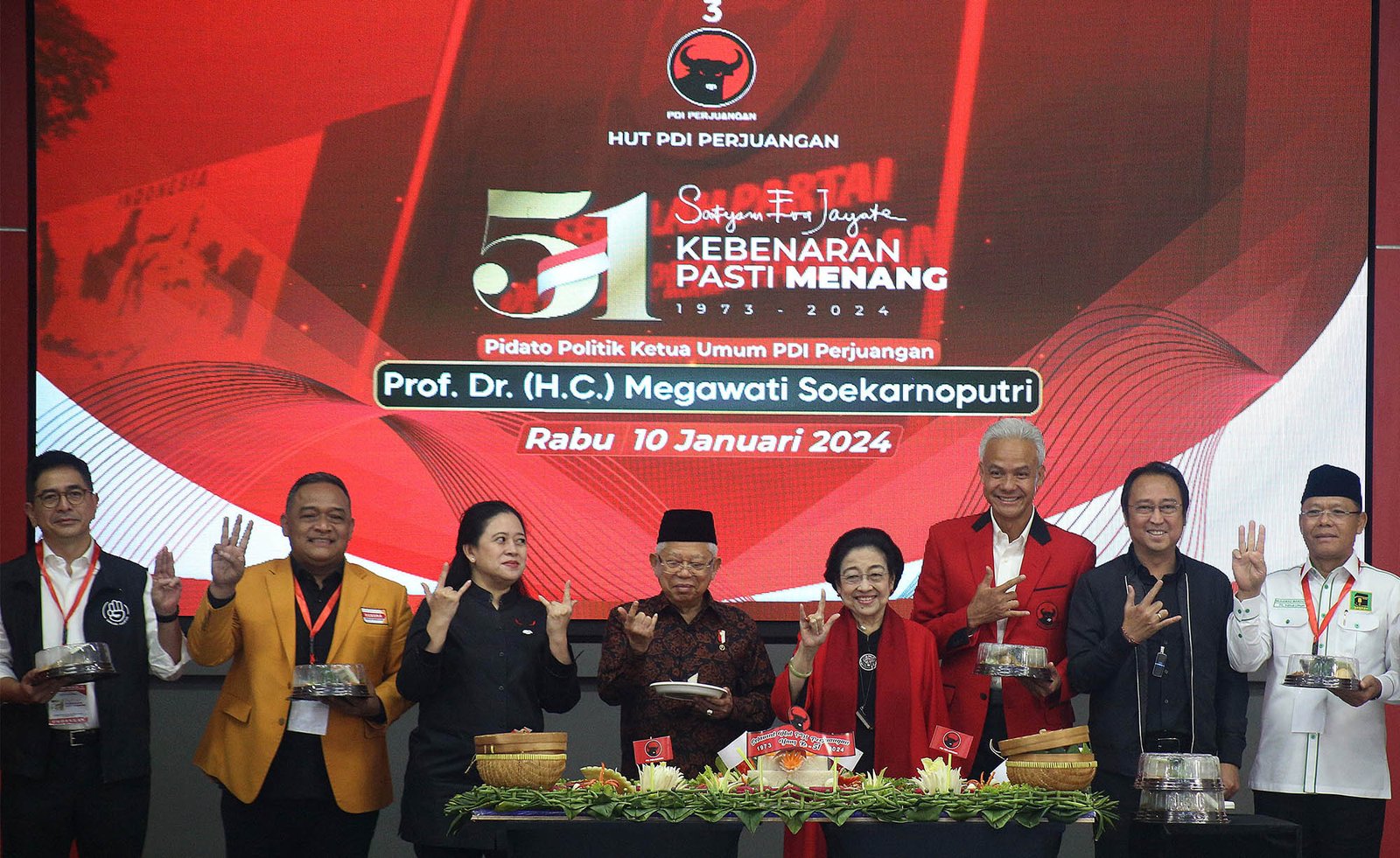 HUT ke-51 PDI Perjuangan: Satyam Eva Jayate