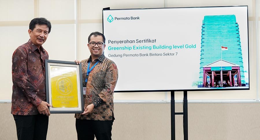 Gedung Permata Bank Bintaro Sektor 7 Raih Sertifikasi Greenship Existing Building Level Gold