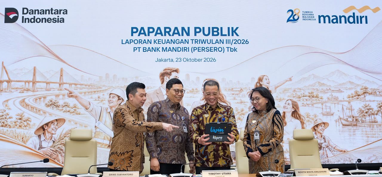 Kuartal III 2026,  Bank Mandiri Catat Laba Rp45,5 Triliun 